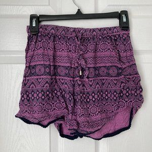 magenta PJ shorts